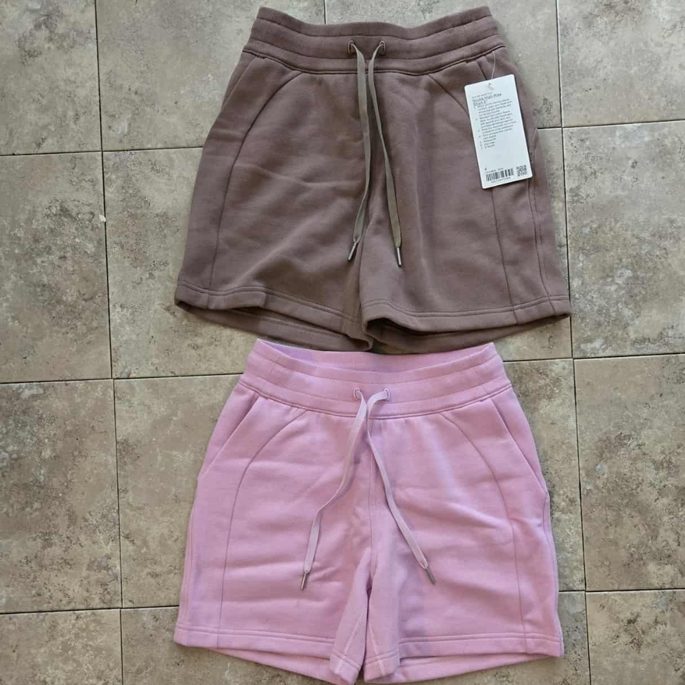 lululemon athletica Pink Drawcord Cozy Lounge Shorts